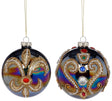 Fleur De Lis Ball Ornament Set of 2