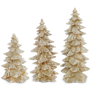 PRE-ORDER Silver Gold or White Glittered Trees Set