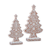 Raz 13" Frosted Gingerbread Trees 2024 Gingerbread Lane