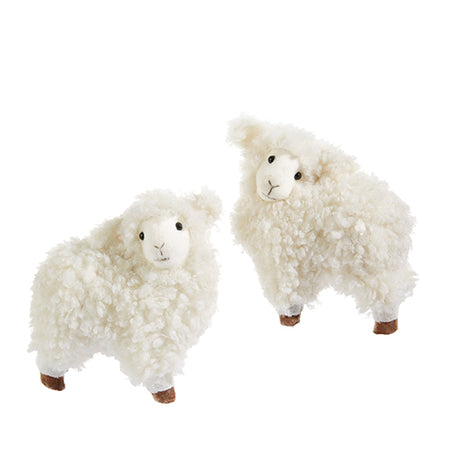 RAZ Imports 8" Sherpa Lamb Set