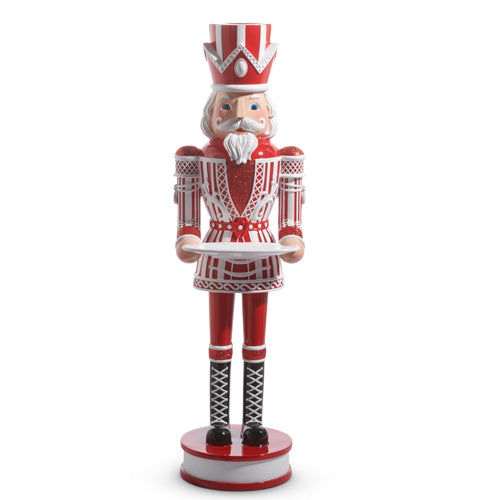 RAZ 36" Peppermint Nutcracker with Tray