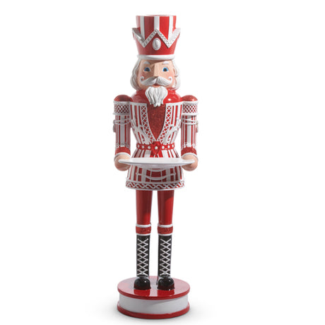 RAZ 36" Peppermint Nutcracker with Tray