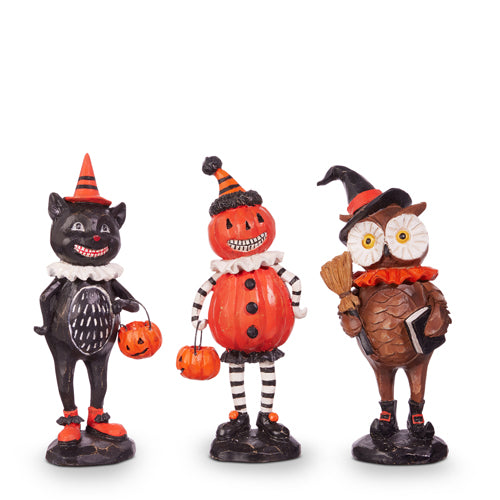 PRE-ORDER Raz 8" Retro Halloween Party Friends Set