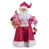 Raz 18" Bubble Gum Diva Pink Santa Christmas Figure