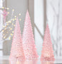 Raz 15.5" Set of 3 Lighted Pink Christmas Trees