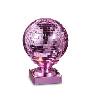 Bedazzled Animated Spinning Pink Disco Ball 4416382