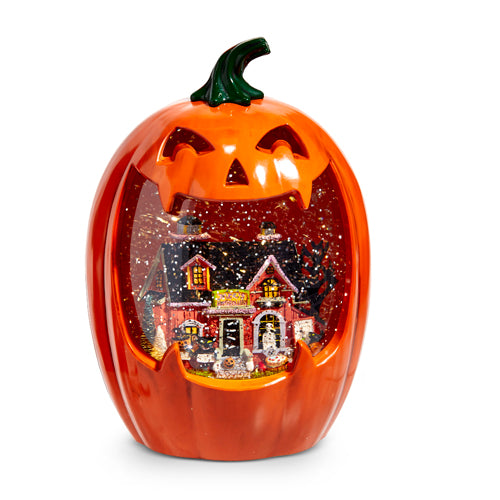 Raz 8.5" Haunted House Water Pumpkin