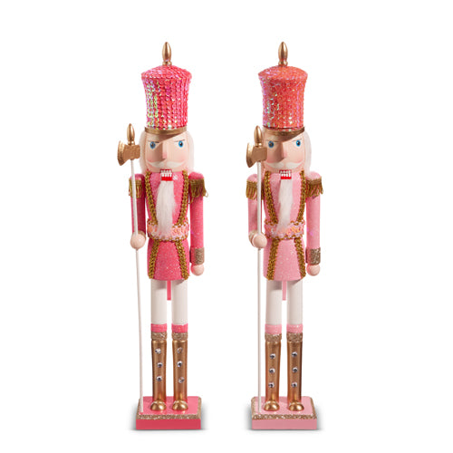 Raz Exclusive Raz 18.5" Glittered Pink Nutcracker