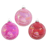 Raz 4" PINK GLITTER BALL ORNAMENT