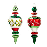 RAZ Imports 7" Multicolor Finial Ornamment Set