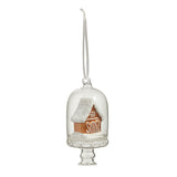 Raz Imports 4.5" Gingerbread House Cloche Christmas Ornament