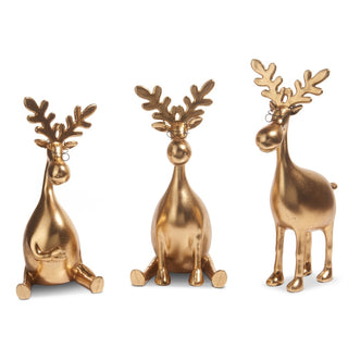 Gold Moose Resin Set with Glasses 4457600