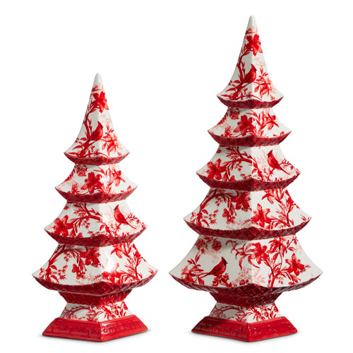 PRE-ORDER Raz 14" Red Chinoiserie Trees Set 4457724