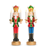 PRE-SALE Raz 16.25" Lighted Nutcracker holding Candlesticks 4501645