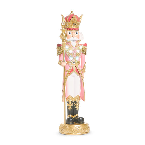 PRE-ORDER Raz 20" Lighted Pink Nutcracker w/ Staff  4501677