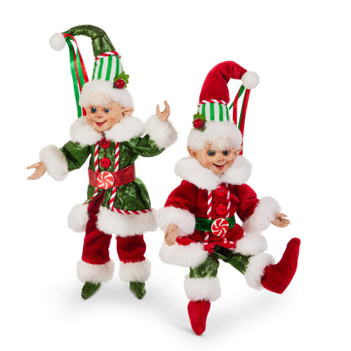 PRE-ORDER Raz 7" Traditional Posable Elf Set 4502425