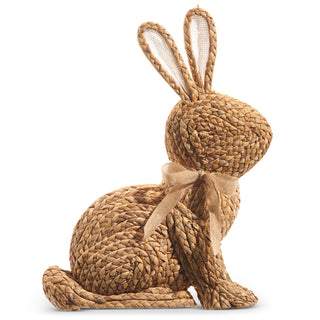 17.75" Spring Wall Hanging Natural Brown Woven Basketweave Bunny 4503404