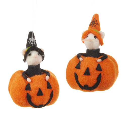 PRE-ORDER 5.5" Felt Pumpkin Mouse Set 4503560