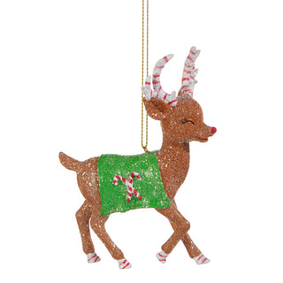 PRE-ORDER 4.75" PEPPERMINT THE REINDEER ORNAMENT 4507045
