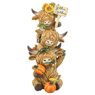 Pre-Order 13" Harvest Highland Cow Stacker 45100