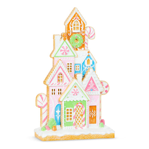 PRE-ORDER 16" Pastel Gingerbread Village Houses 4510303