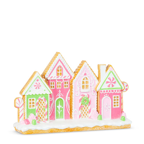 PRE-ORDER  16" Bright Flat Gingerbread Neighborhood Houses 4510372