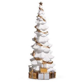 PRE-ORDER White & Gold Tree with packages Tree 19" or 15"