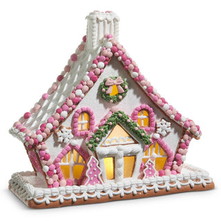 Pre-Order Lighted Pink Gingerbread House 4516662