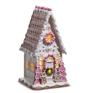 Pre-Order Tall Lighted Pink Gingerbread House 4516663