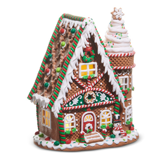 PRE-ORDER  Raz 12" Lighted Ice Cream Cone  Gingerbread House 4516676