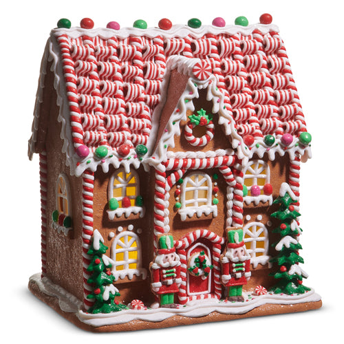 PRE-ORDER  Raz 14" Multicolor Peppermint Gingerbread House 4516678