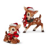 PRE-SALE Raz Christmas 5.75" Cutesy Deer with Wreath 4520056