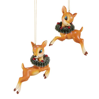 Pre-Order Raz Christmas 4.5" Brown Vintage Deer Ornament 4520078