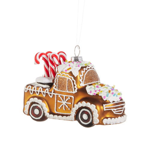 Pre-Order Raz Christmas 4.5" Gingerbread Truck Ornament 4520867