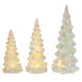 PRE-ORDER Raz 12" Lighted White Iridescent Trees 4522938