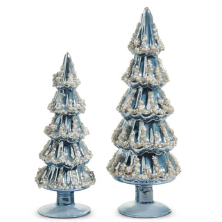 PRE-ORDER 12" Embellished Pearlized Blue Trees 4523007