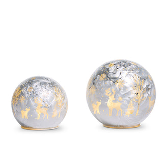 Pre-Order 6" Lighted Christmas Forest Scene Orbs 4523136