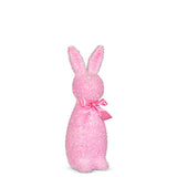 Raz Easter 12" Iridescent Pink Flocked Bunny 4532765