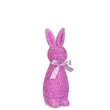 Raz Easter 12" or 16" Glitter Iridescent Purple Flocked Bunny 4532766