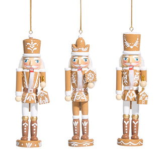 Pre-Order Raz 6" Gingerbread Nutcracker Ornament Set 4533313