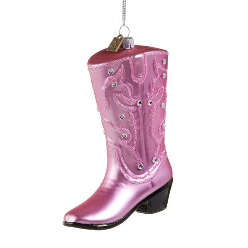 Pre-Order Raz Eric Cortina EC 5" Pink Shiny Boot Ornament 4553145