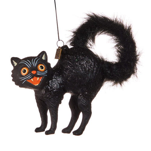 Pre-Order Raz Eric Cortina 5" Fraidy Black Cat Halloween Ornament 4553161