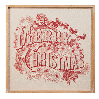 Pre-Order Raz Imports 18" Merry Christmas Vintage Wall Decor 4559132