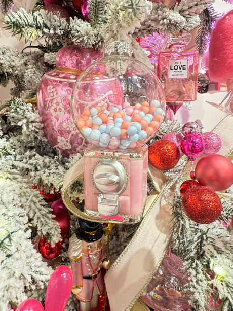 Raz Imports 5" Pink Gumball Machine Christmas Ornament