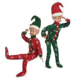 Pre-Order Home For The Holidays Pajama Posable Elf Ornament 4602315