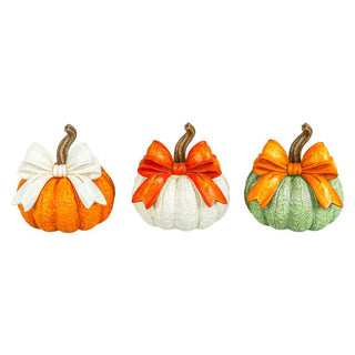 Pre-order Ribbon Bow Pumpkin 6" Tabletop Set 46038