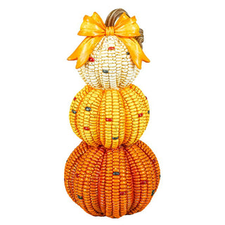 Pre-order Ribbon Bow Maize Corn Pumpkin Stack 46063