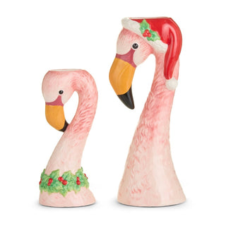 RAZ 13.5" Christmas Flamingo Vase 4610522