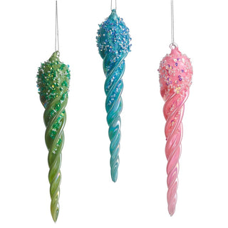 Pastel Iced Finial Ornaments 4612507