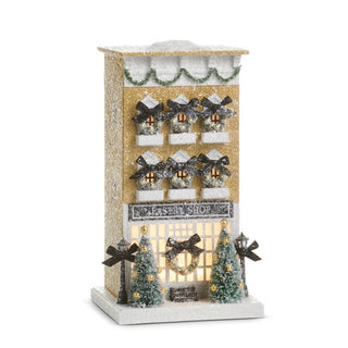 Raz 13.25" Lighted Paper Pastry Shop 4615526